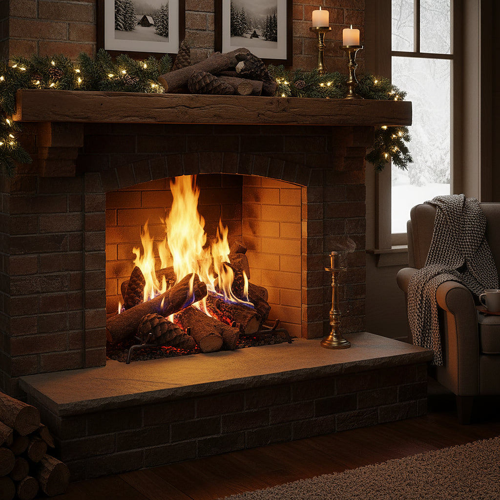 Arttoreal Fireplace Logs Ceramic Woods / Ceramic Logs / Fire pit Logs Set of 9