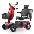 Electric Powered Folding Mobility Scooters with Front/Rear Basket, Cup Holders, LED Display