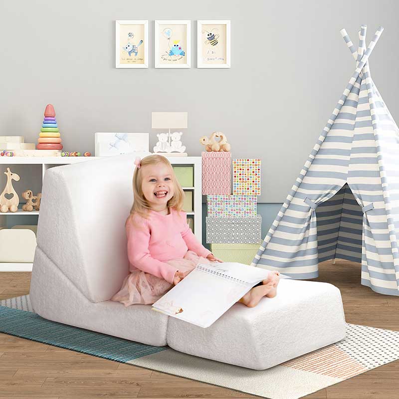 【Clearance Sale】2 in 1 Folding Sofa Chair for Kids, Convertible Sofa to Lounger for Girls and Boys