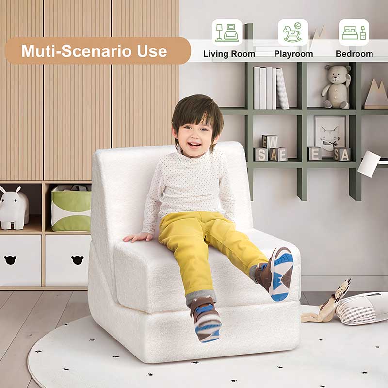 【Clearance Sale】2 in 1 Folding Sofa Chair for Kids, Convertible Sofa to Lounger for Girls and Boys