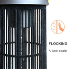 Electric Tower Space Heater with Touch Switch / Standing 1200W Infrared Patio Heater / Indoor Outdoor Portable Heater