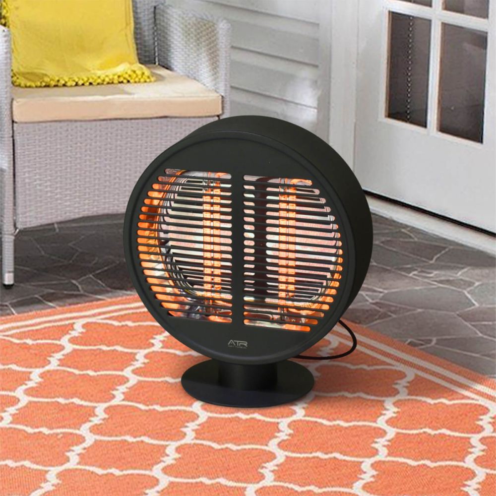 Electric Tabletop Patio Heater / Portable Infrared Round Shape Heater / Power 1000W Space Heater / Outdoor&Indoor Freestanding Heater