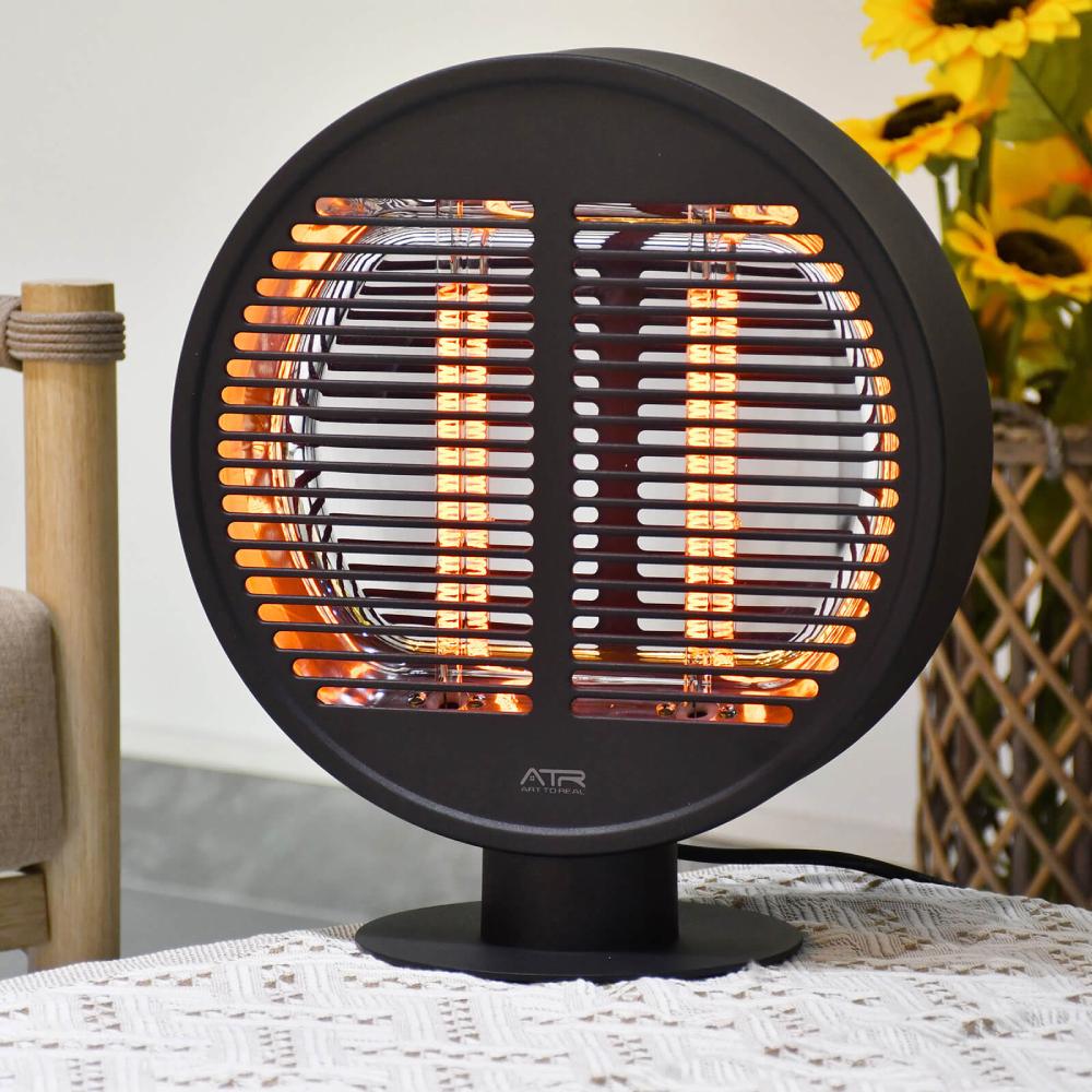 Electric Tabletop Patio Heater Portable Infrared Round Shape Heater