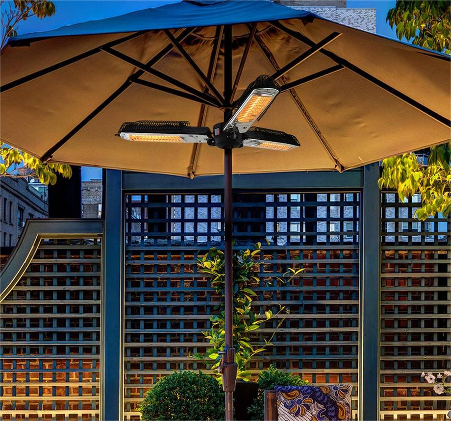 Electric Parasol Patio Umbrella Heater | 1500 Watts Folding Infrared Space  Heater – Arttoreal