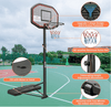 Basketball Hoop System Height Adjustable Portable Basketball Stand for Teens Adults Indoor Outdoor w/Wheels
