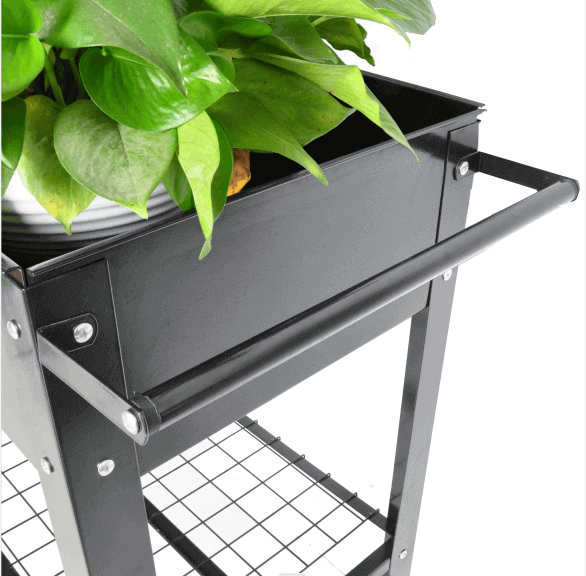 Metal Large Planter Raised Beds with Legs/Outdoor Metal Planter Box with Wheels Elevated Garden Bed for Indoors House Patio Vegetables Flower Herb Grow