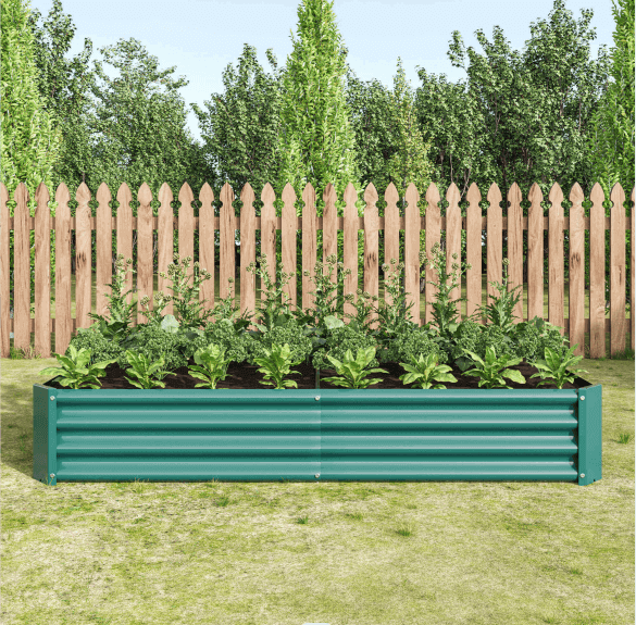 Arttoreal Outdoor Metal Raised Garden Bed/ Large Vegetable Planter Box for Plants, Vegetables, Herbs Flowers and Succulents