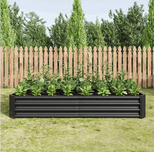 Arttoreal Outdoor Metal Raised Garden Bed/ Large Vegetable Planter Box for Plants, Vegetables, Herbs Flowers and Succulents