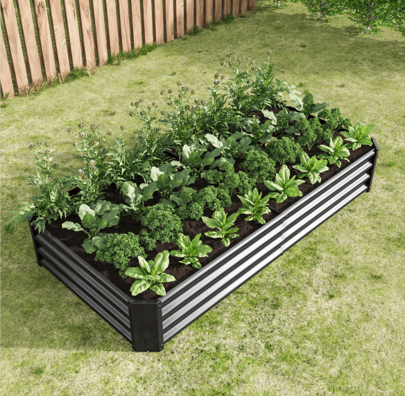 Arttoreal Outdoor Metal Raised Garden Bed/ Large Vegetable Planter Box for Plants, Vegetables, Herbs Flowers and Succulents