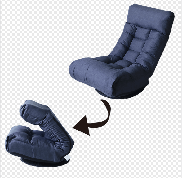 Arttoreal 360-Degree Swivel Floor Chair Reclining Chair/Folding Chair Single Lazy Sofa Tatami Adjustable Chair for Balcony Bedroom Living Room