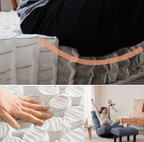 Arttoreal 360-Degree Swivel Floor Chair Reclining Chair/Folding Chair Single Lazy Sofa Tatami Adjustable Chair for Balcony Bedroom Living Room