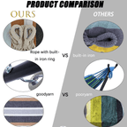 Arttoreal Double Hammock Bed with Space Saving Steel Stand/2 Person Freestanding Hammock with Carrying Bag for Garden Yard Outdoor 450lb Capacity