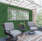 Green Garden Wall Mat With Flowers / Artificial Boxwood Panels/Boxwood Hedge