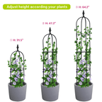 Outdoor Garden Obelisk Trellis for Climbing Plants and Flowers Stands/Plant Support Black Lightweight Plant Tower