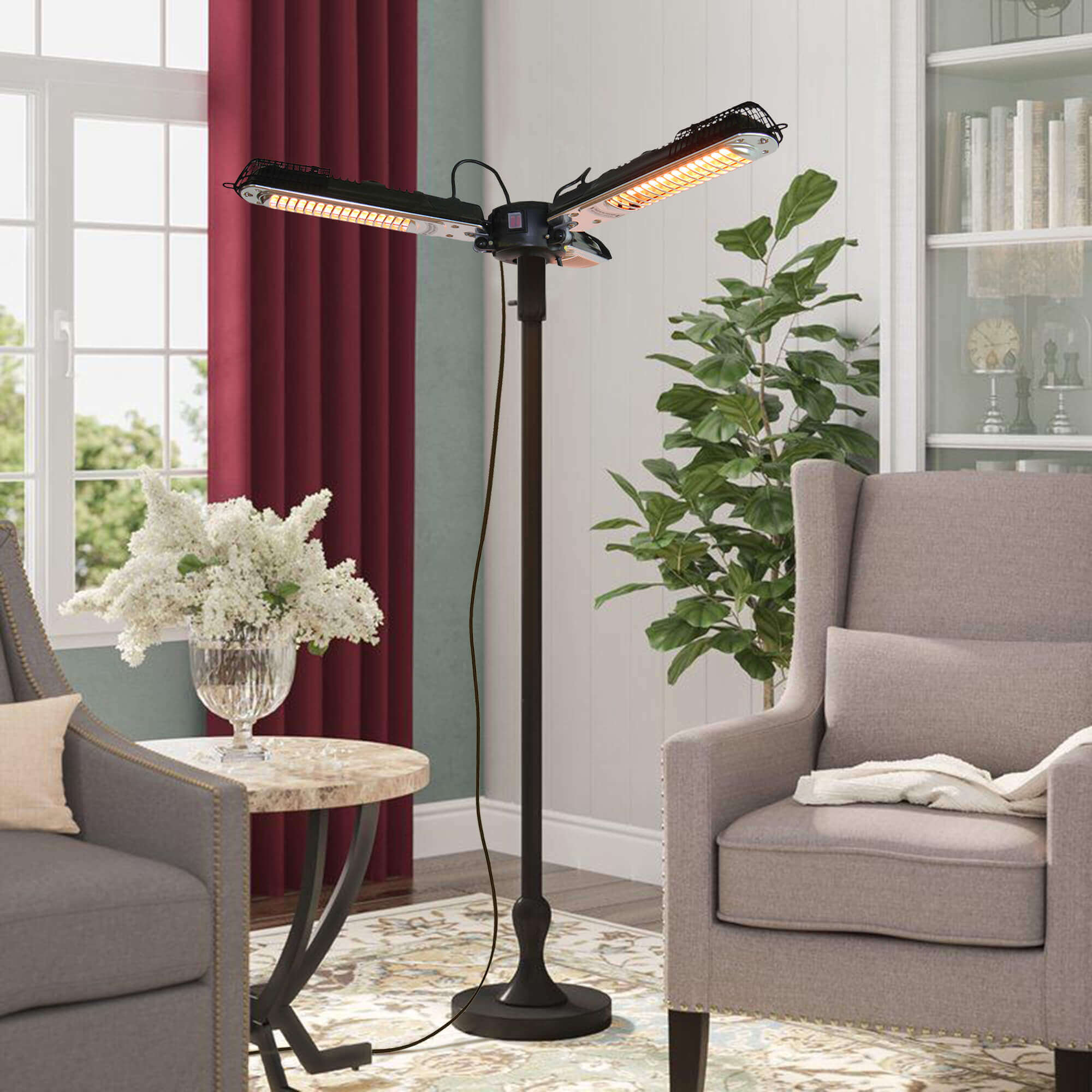 Arttoreal Umbrella Heater / Foldable Outdoor High-Efficiency Electro-Infrared Space Heater