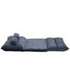 Convertible Floor Sofa Chair / Folding Upholstered Sofa Bed / Adjustable Lounge Couch with Two Pillows