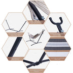 Arttoreal Double Hammock Bed with Space Saving Steel Stand/2 Person Freestanding Hammock with Carrying Bag for Garden Yard Outdoor 450lb Capacity