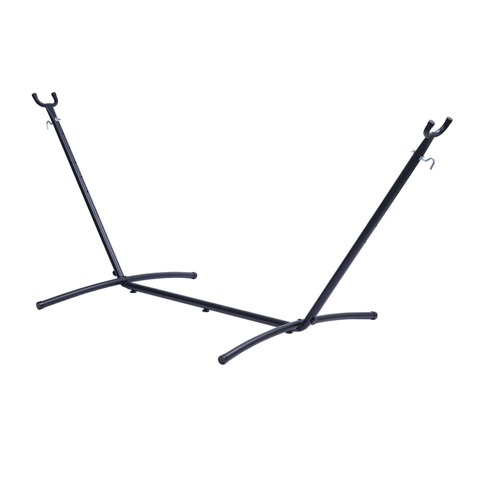 Arttoreal Double Hammock Bed with Space Saving Steel Stand/2 Person Freestanding Hammock with Carrying Bag for Garden Yard Outdoor 450lb Capacity