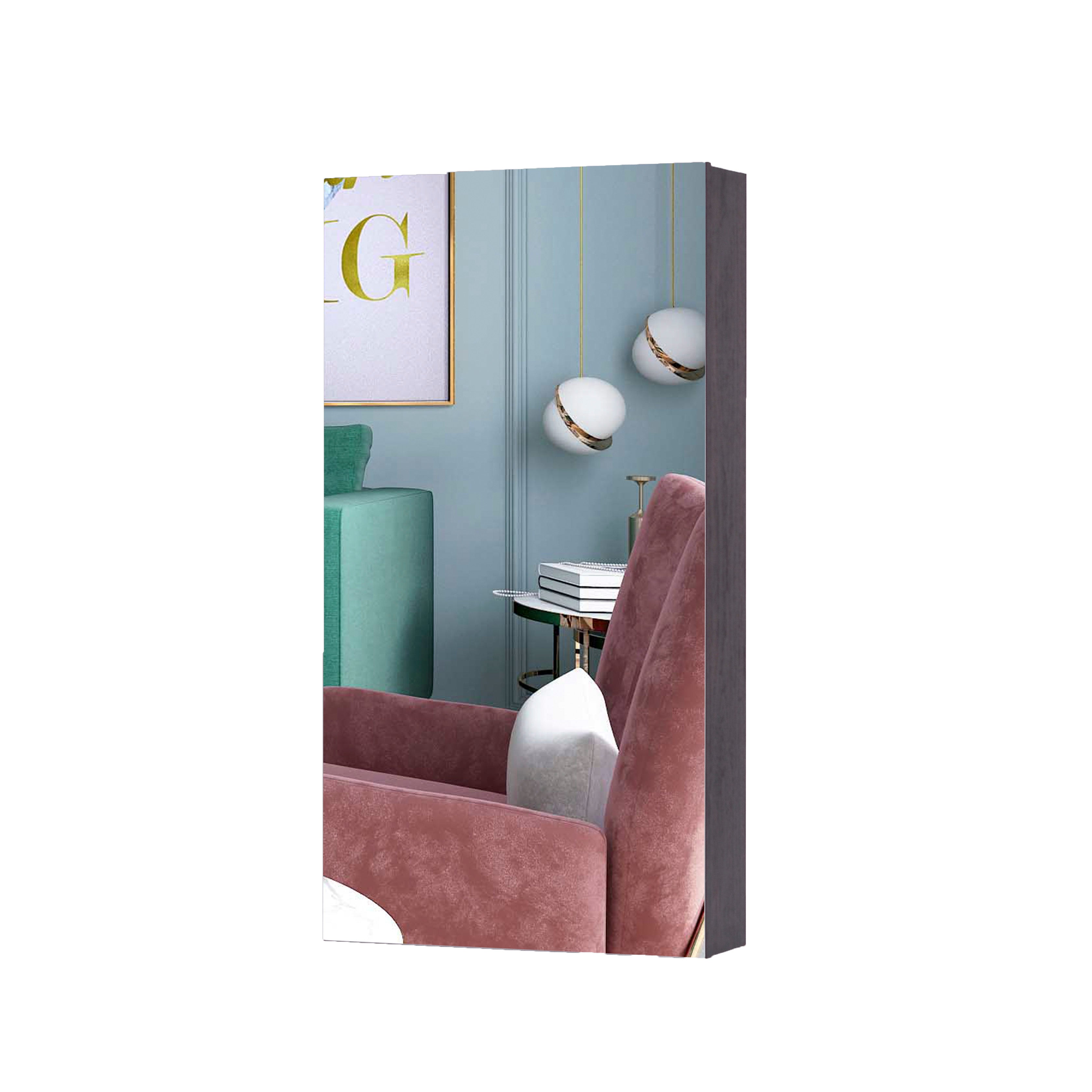 Fashion Simple Jewelry Storage Mirror Cabinet /  Jewelry Cabinet Can Be Hung On The Door Or Wall