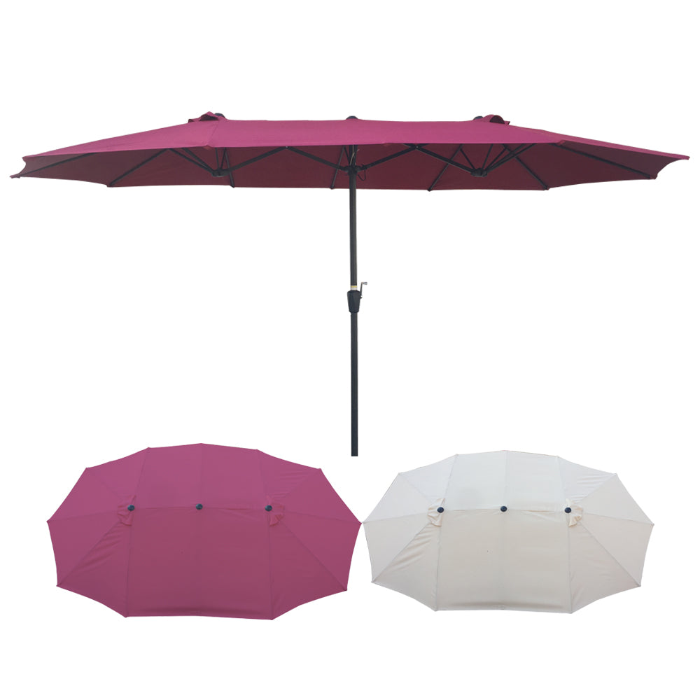 Outdoor Patio Shade Umbrella/ Double-Sided Market Extra Large Waterproof Twin Umbrellas
