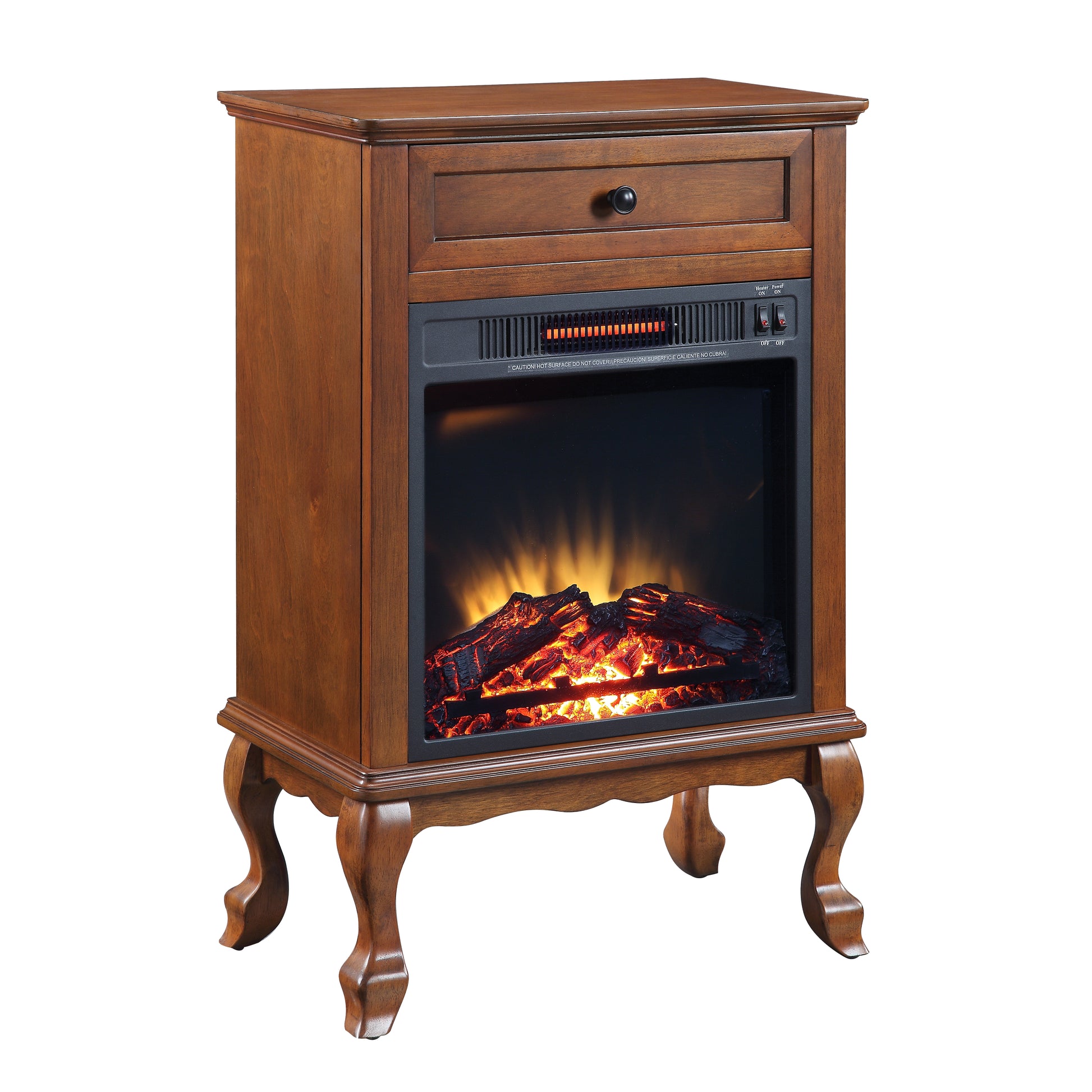 Electric Fireplace Heater/ Fireplace Stove with Realistic LED Flames and Logs