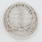 Hammock Chair Hanging Macrame Swing/Handmade Knitted Cotton Rope Hammock Swing Chair for Indoor Outdoor Garden Patio Deck, Beige