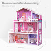 Wooden Dollhouse for Kids/ Dollhouse House Toy with 24pcs Furniture Preschool Playset for Girls Toddlers Gift