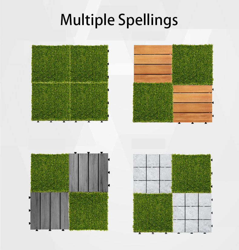 Artificial Grass Turf Panel/Interlocking Grass Flooring/Lawn Floor Self-draining Mat