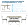 6 Piece Dining Table Set/Dining Furniture Set/Wood Dining Table and Chair Kitchen Table Set with Table, Bench and 4 Chairs