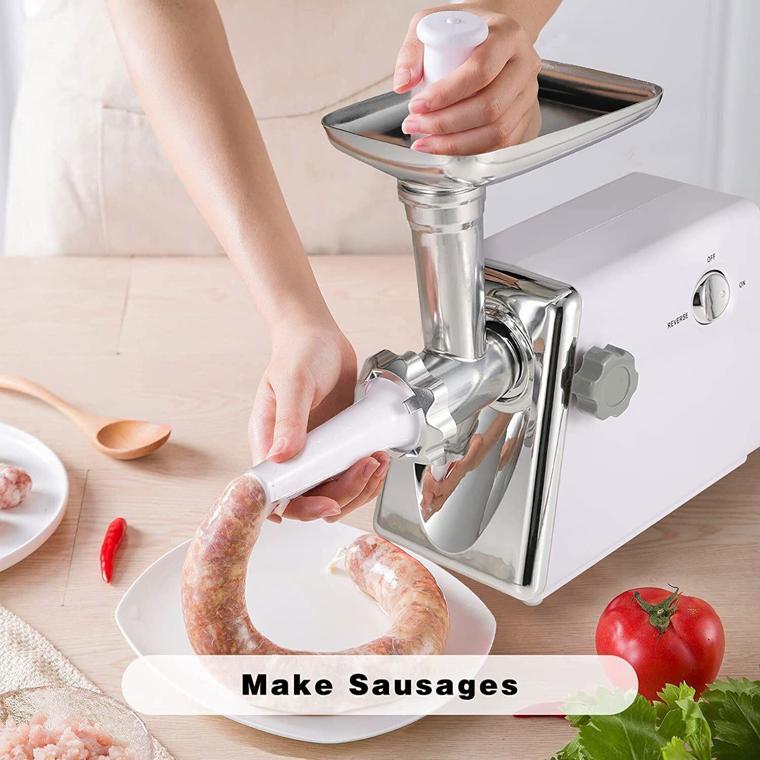 Meat Grinder Food Sausage Stuffer & Juicer Attachment For