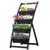 Arttoreal Outdoor 4FT Raised Garden Bed/Vertical Elevated Planter Bed with 4-Tiered Planter Boxes for Growing Vegetables Herbs Flowers Fruit