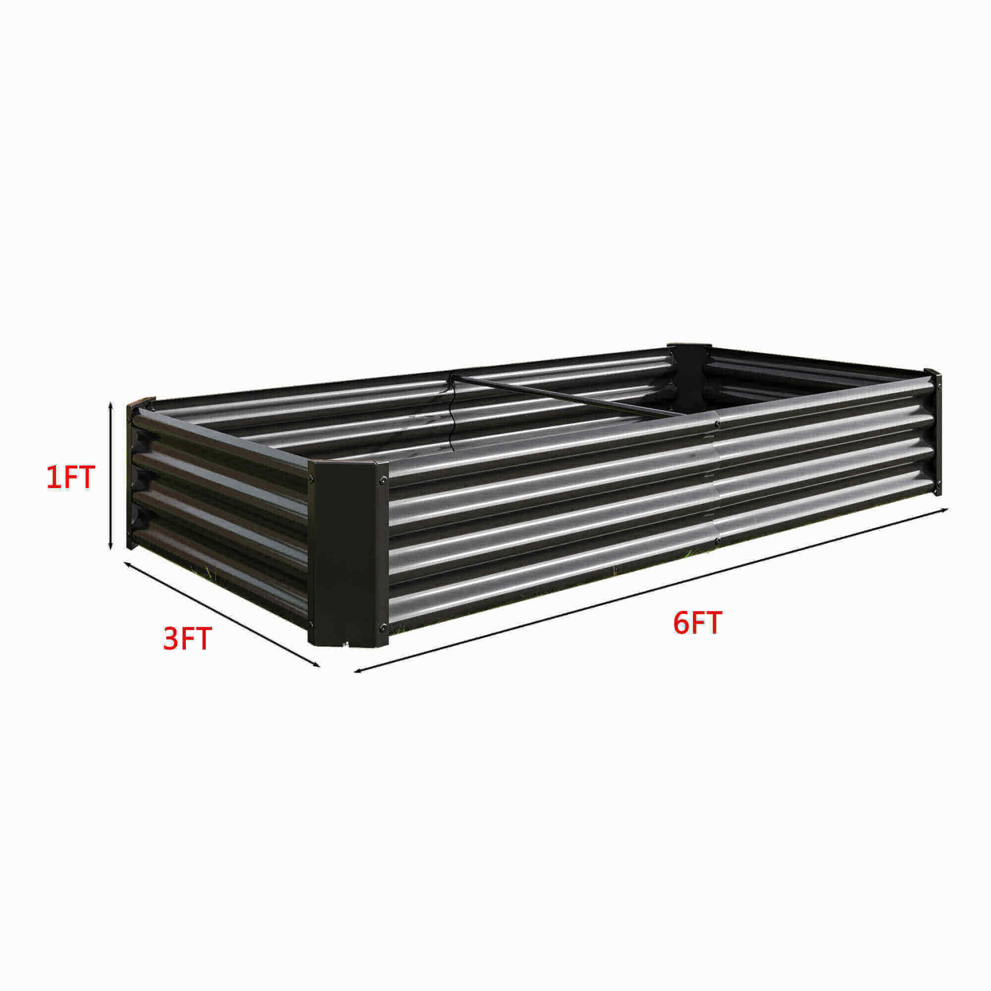Arttoreal Outdoor Metal Raised Garden Bed/ Large Vegetable Planter Box for Plants, Vegetables, Herbs Flowers and Succulents