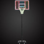 Portable Basketball Hoop Height Adjustment for Teens Adults LED Basketball Hoop Lights