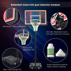 Portable Basketball Hoop Height Adjustment for Teens Adults LED Basketball Hoop Lights