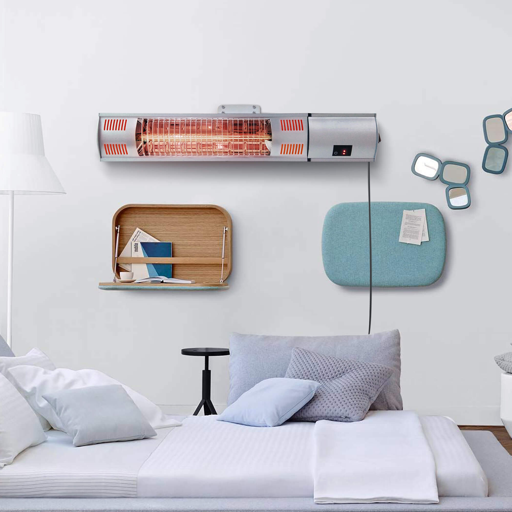 Wall Mounted Infrared Electic Patio Heater / Home Space Heater / Infrared Radiant Heater