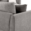Sectional Sofa Furniture, Fabric L Shape Couch Living Room with 3 Pillows, Gray