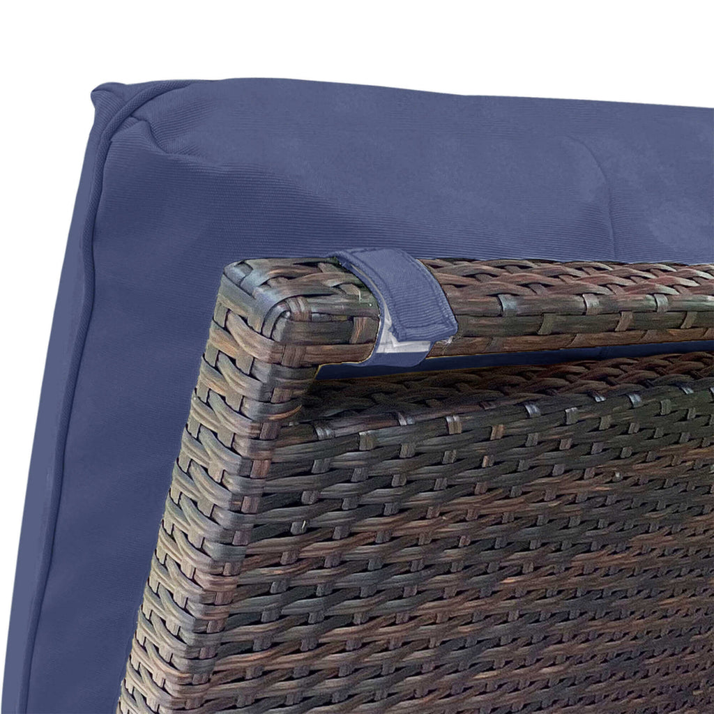 Arttoreal Outdoor Furniture Wicker Recliner Set/ Patio Recliner Chair Set/ Rattan Recliner and Tempered Glass Top Side Coffee Table (3 pcs)