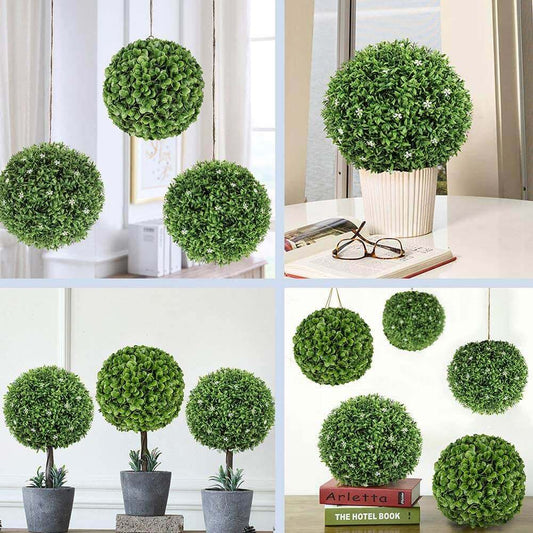 Artificial Boxwood Topiary Ball / Indoor Outdoor Artificial Plant Ball Wedding Party Decoration