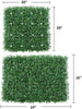 Artificial Hedge Boxwood Panels Plant Faux Greenery Panels UV Protected Indoor Outdoor Garden Home Decor Greenery Panels Wall Pack of 6 Pieces