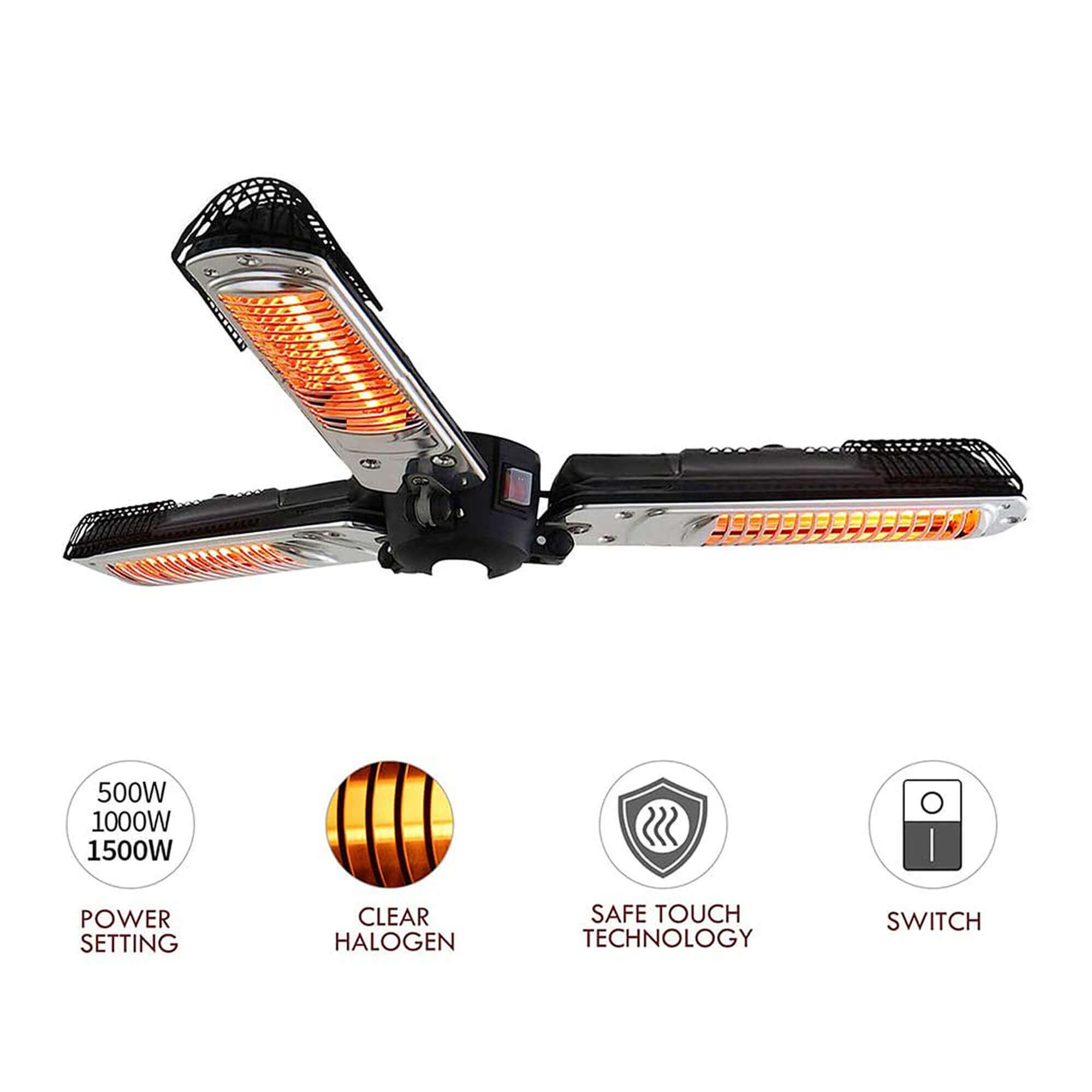 Arttoreal Electric sunshade umbrella heater / folding outdoor high-efficiency electric infrared space heater