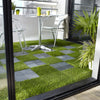 Artificial Grass Turf Tile / Interlocking Self-draining Mat / Grass Flooring / Lawn Floor Mat