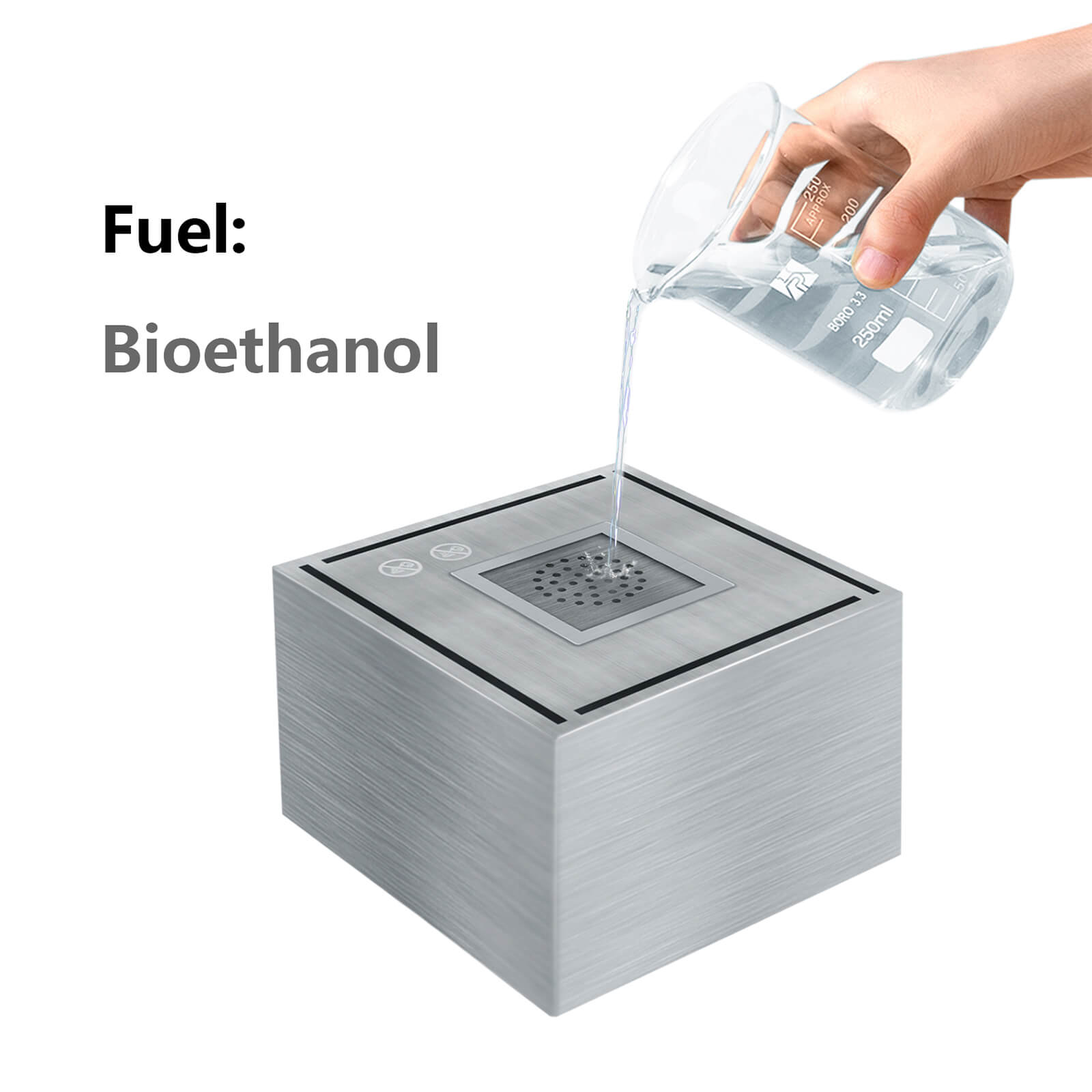 Bio Ethanol Fireplace / Indoor Outdoor Portable Fire Bowl Pot Fireplace