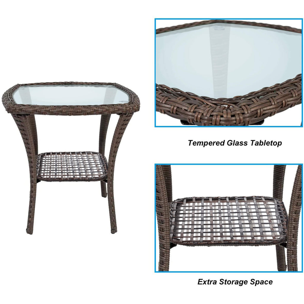 Outdoor Wicker Rocking Chair/Patio Rattan Single Conversation Chair