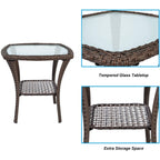 Outdoor Wicker Rocking Chair/Patio Rattan Single Conversation Chair