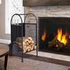Fireplace Log Holder Rack / Fire pit Set / Outdoor Fireplace / Rack Holder With 2 Wheels