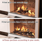 Arttoreal Fireplace Logs Ceramic Woods / Ceramic Logs / Fire pit Logs Set of 9