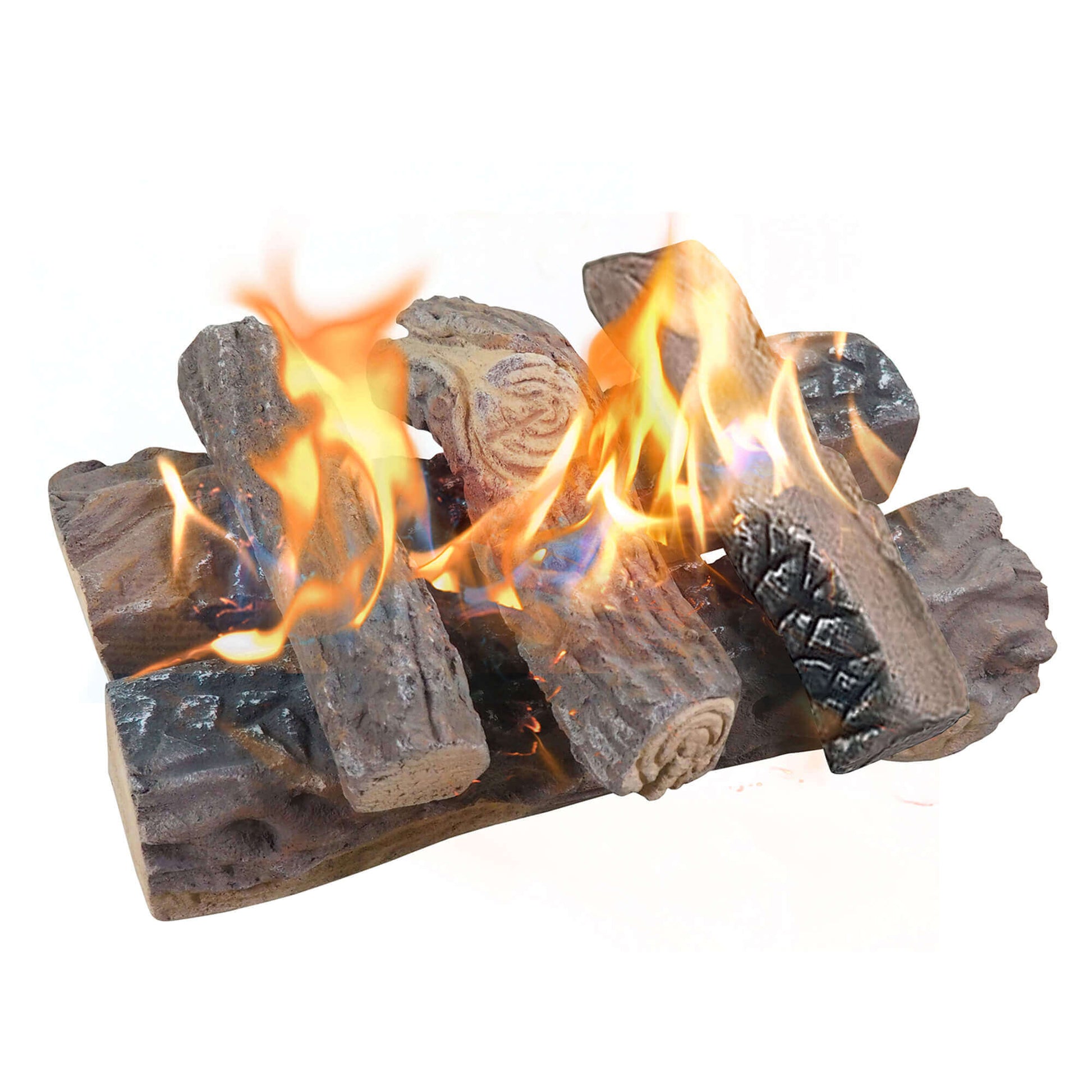 Gas Fireplace Logs / Large Ceramic Logs / Artificial Firewood Logs( Set of 5)