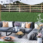 Artificial Hedge Boxwood Panels Plant Faux Greenery Panels UV Protected Indoor Outdoor Garden Home Decor Greenery Panels Wall Pack of 6 Pieces