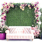 Artificial Hedge Boxwood Panels Plant Faux Greenery Panels UV Protected Indoor Outdoor Garden Home Decor Greenery Panels Wall Pack of 6 Pieces