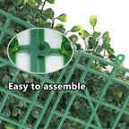 Artificial Hedge Boxwood Panels Plant Faux Greenery Panels UV Protected Indoor Outdoor Garden Home Decor Greenery Panels Wall Pack of 6 Pieces